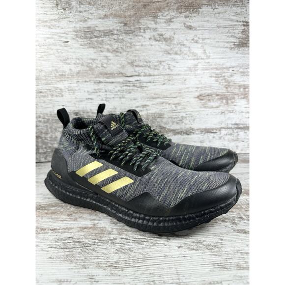 Men's Adidas Ultraboost DNA Mid Von Miller Training Shoes Black/Gray Sz 12 Gym - Picture 1 of 9